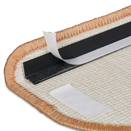 Rounded Stair Treads Set of 15 – Non-Slip, Self-Adhesive