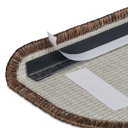 Rounded Stair Treads Set of 15 – Non-Slip Step Mats