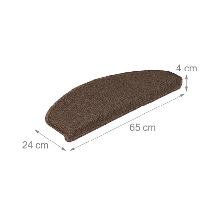 Rounded Stair Treads Set of 15 – Non-Slip Step Mats