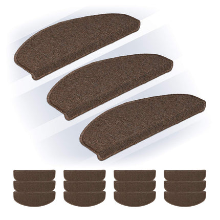 Rounded Stair Treads Set of 15 – Non-Slip Step Mats