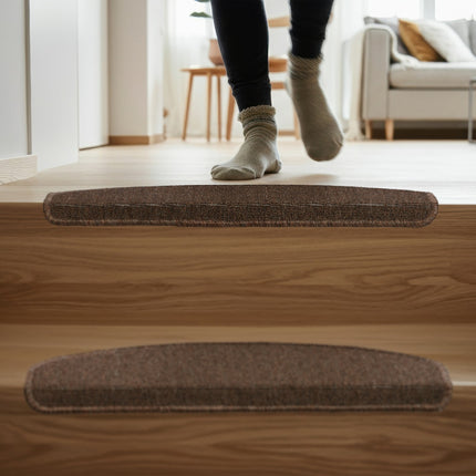 Rounded Stair Treads Set of 15 – Non-Slip Step Mats