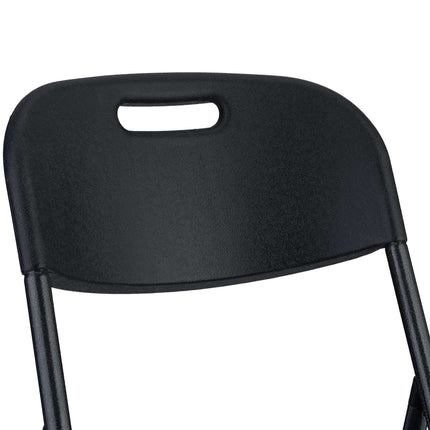 Round garden table in rattan look