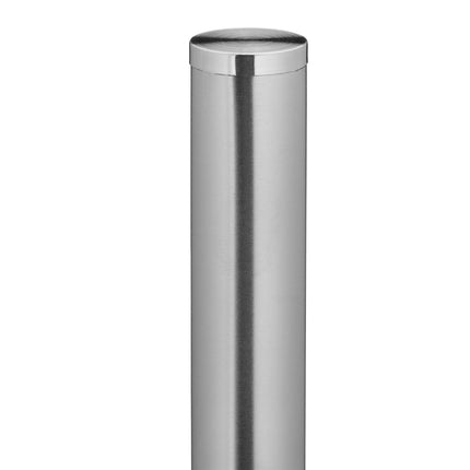 Round paper towel holder with roll stop