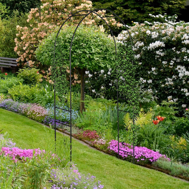 Round rose arch in black
