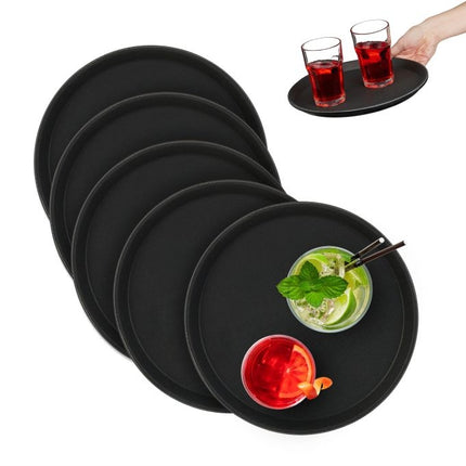 Round serving tray set of 5 28 cm