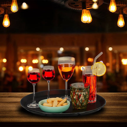 Round serving tray set of 5 35 cm