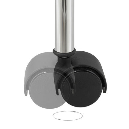 Round serving trolley chrome & glass