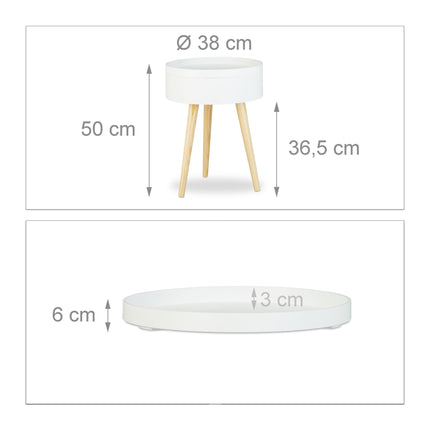 Round side table