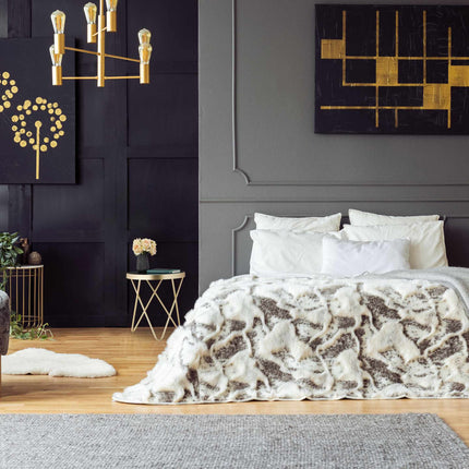 Round side table black-gold