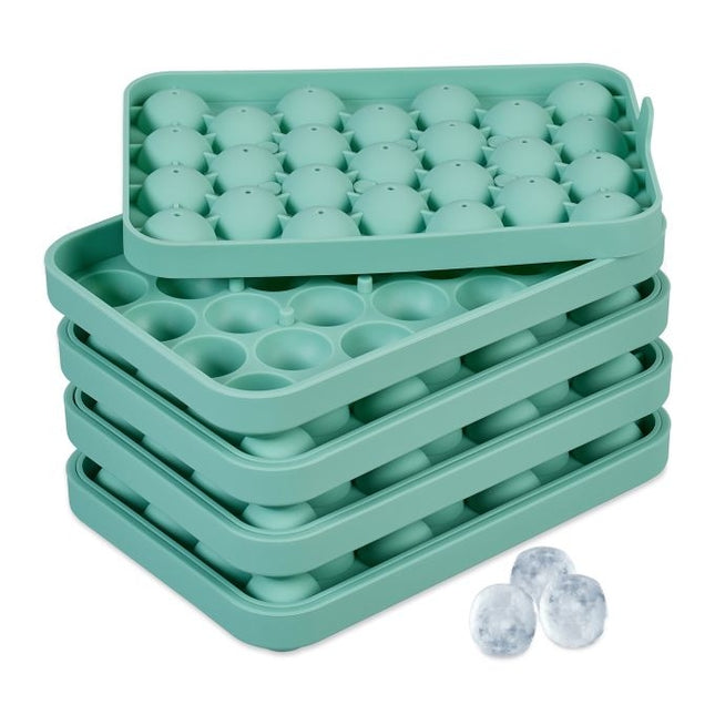Round silicone ice cube mold, set of 4