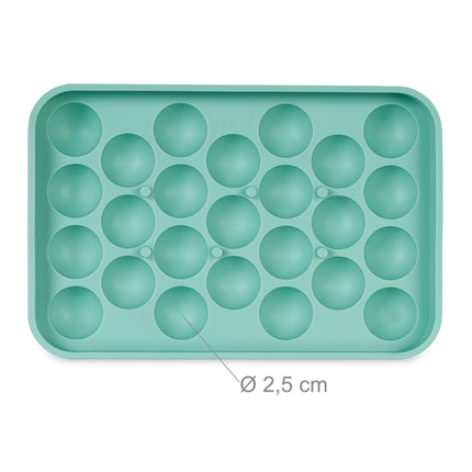 Round silicone ice cube mold, set of 4
