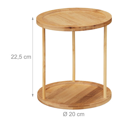 Round spice rack with 2 shelves