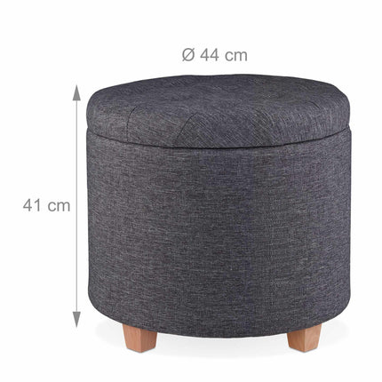 Round stool with storage space