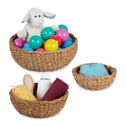 Round storage basket set of 3