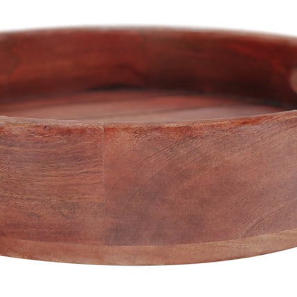 Round tray in mango wood
