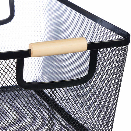 Round wire basket with handle