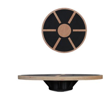 Round wooden balance board