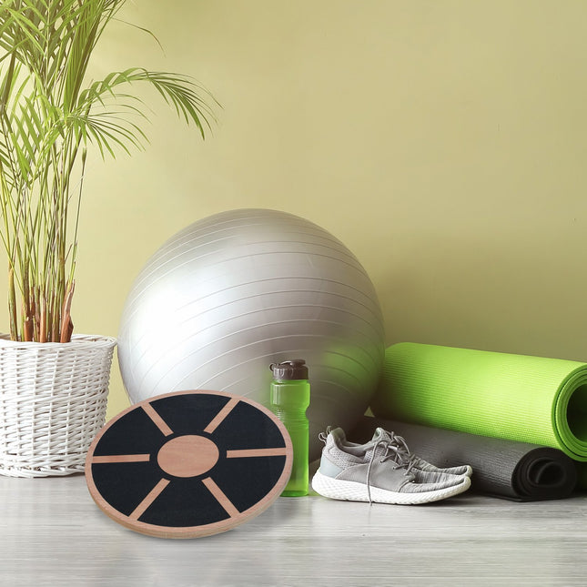 Rond houten balansbord
