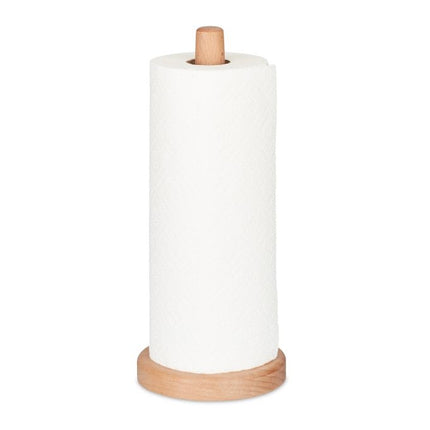 Round wooden paper towel holder