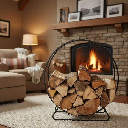 Round wood shelf