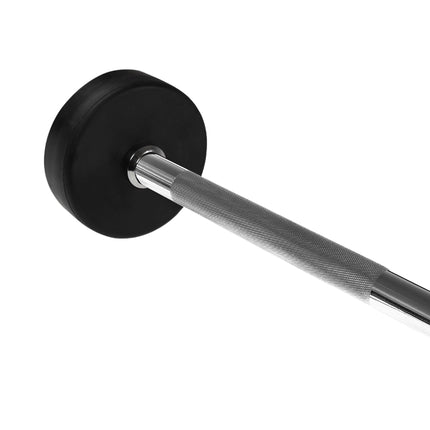Rubber Coated Barbell, 15 kg, Durable Grip