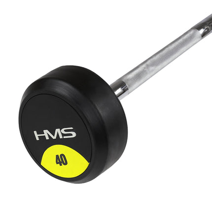 Rubber Coated Barbell, 40 kg, Durable Grip