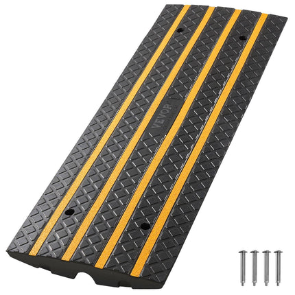 Rubber Curb Ramp 15 Ton, 66 mm Rise, Reflective, 1 Pack
