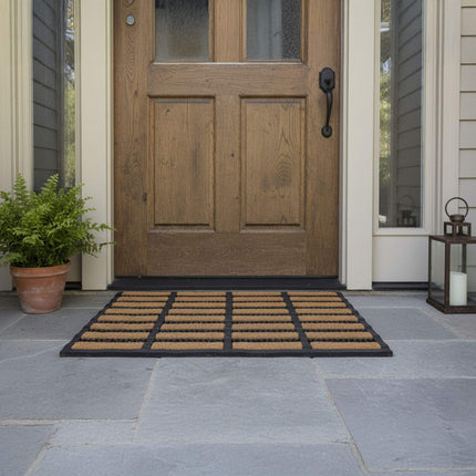 Rubber Doormat 60x40 with Coir Bristles