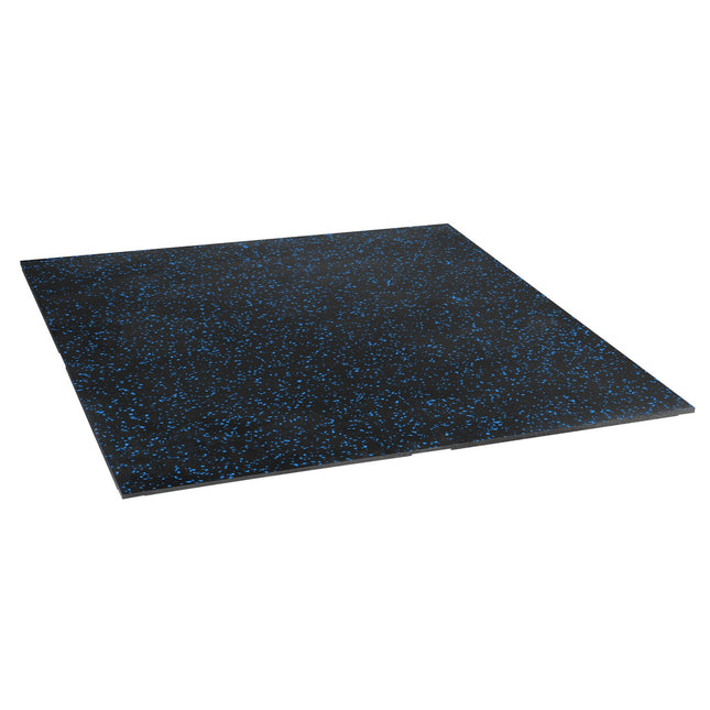 Rubberen vloertegel voor gymzaal, 1x1 m, 15 mm, zwart-blauw