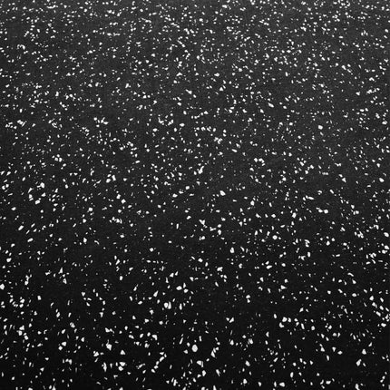 Rubber Gym Flooring, 25mm, Black/White, 1x1m Tiles