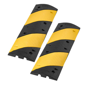 Rubber Speed Bump Ramp, 1000mm, 2-Pack, 2-Channel