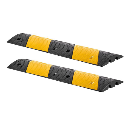 Rubber Speed Bump Ramp, 1000mm, 2-Pack, 2-Channel