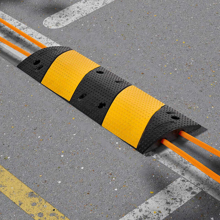 Rubber Speed Bump Ramp, 1000mm, 2-Pack, 2-Channel