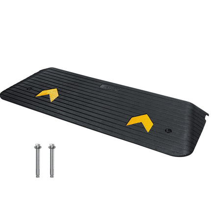 Rubber Threshold Ramp, 1.5 In Rise, 15000 kg, Non-Slip