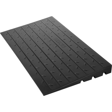 Rubber Threshold Ramp, 3 Inch Rise, 3-Channel Cable Cover; 2200 lb