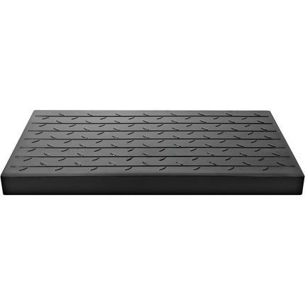 Rubber Threshold Ramp, 3 Inch Rise, 3-Channel Cable Cover; 2200 lb