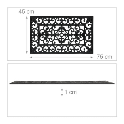 Rubber door mat 75 x 45 cm