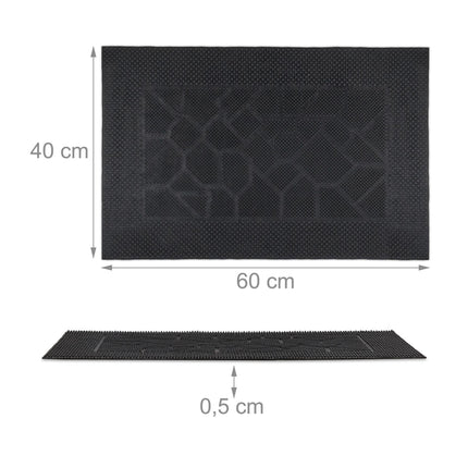Rubber doormat with pattern