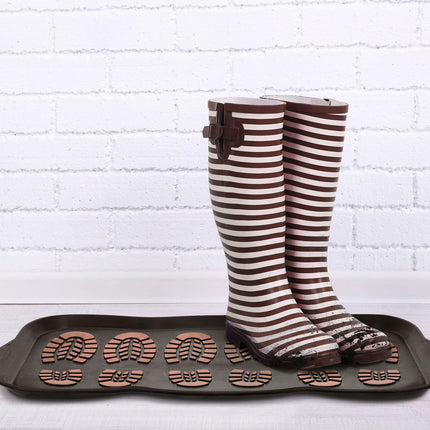Rubber drip tray for shoes
