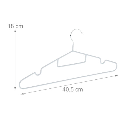 Rubberized coat hangers in a set of 24