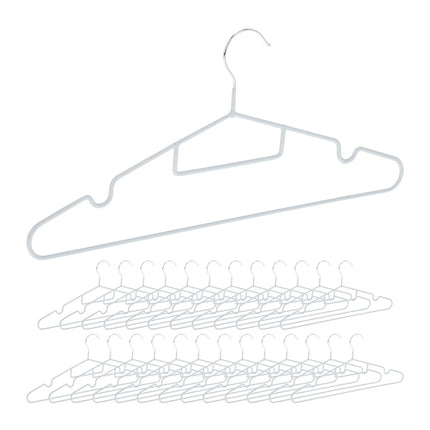 Rubberized coat hangers in a set of 24