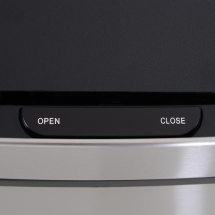 72L sensor waste bin in stainless steel, 3-compartment