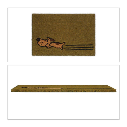 Running dog coir doormat