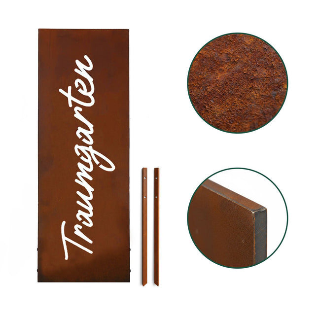 Rust Patina Garden Stake – Decorative Outdoor Ornament