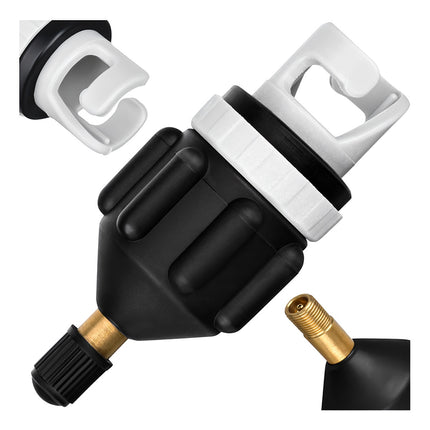 SUP Board Valve Adapter for Bike Pump – Leak-Proof, Black