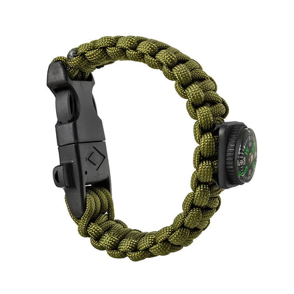 SURVIVAL bracelet with accessories - green