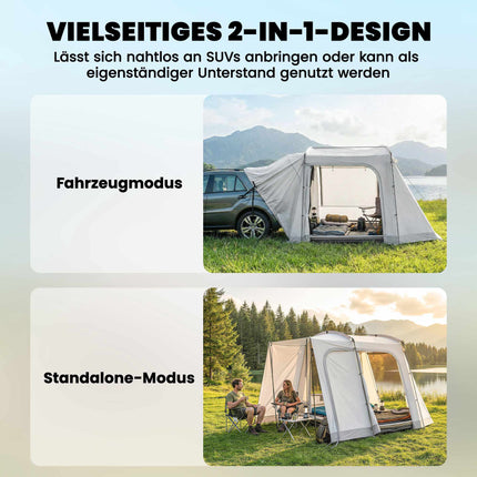 SUV Camping Tent, 4-Person, 4 Doors, Waterproof 3000mm