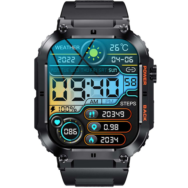 SWC-191B Bluetooth SmartWatch with heart rate, blood pressure and blood oxygen sensor & call function