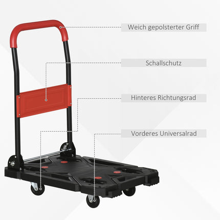 Folding sack trolley and platform trolley, 150 kg capacity