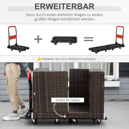 Folding sack trolley and platform trolley, 150 kg capacity